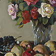 花瓶中玫瑰、水果與玻璃杯 Still Life with Flowers, Fruit and Glass