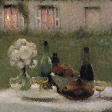 薄暮中的花園餐桌 La table à crépuscule clans le jardin de l'artiste à Gerberoy